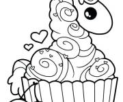 Coloriage Cupcake licorne douce