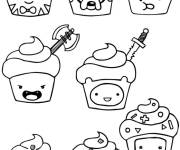 Coloriage Cupcake muffin