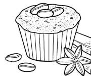 Coloriage Cupcake Muffin &agrave; la cannelle