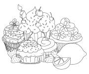 Coloriage et dessins gratuit Cupcake pour enfants à imprimer