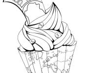 Coloriage Cupcake printable