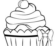 Coloriage et dessins gratuit Cupcake vintage à imprimer