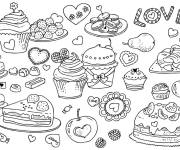 Coloriage Cupcakes savoureux