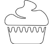 Coloriage et dessins gratuit Emoji Cupcake à imprimer