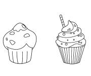 Coloriage Les enfants aiment les cupcakes