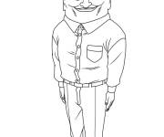 Coloriage et dessins gratuit Alien Serpo corps entier à imprimer