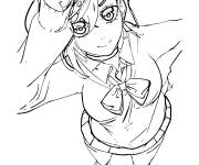 Coloriage Belle Fille h&eacute;ro&iuml;ne de Dandadan