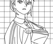 Coloriage Fille Aira Shiratori de l'anime Dandadan