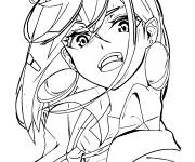 Coloriage Fille Dandadan anime