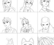 Coloriage La liste des personnages majeurs de Dandadan