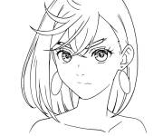 Coloriage La magnifique Ayase de Dandadan