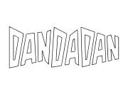 Coloriage Logo de l'anime Dandadan