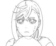 Coloriage et dessins gratuit Momo Ayase triste à imprimer