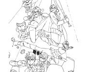 Coloriage Personnages de l'anime Dandadan pour enfants