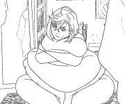 Coloriage et dessins gratuit Sc&egrave;ne de Momo Ayase de l'anime Dandadan à imprimer