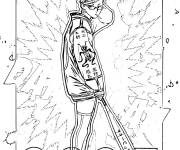 Coloriage Seiko Ayase tenant une batte