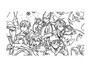 Coloriage Tous les personnages de Dandadan