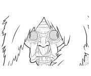 Coloriage et dessins gratuit Visage de Turbo Granny à imprimer