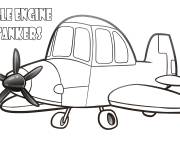 Coloriage Avion-citerne monomoteur