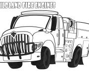 Coloriage camion de lutte contre les incendies de for&ecirc;t