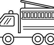 Coloriage Camion de pompier contre l'incendie