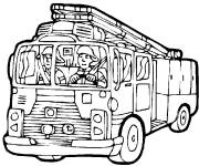 Coloriage et dessins gratuit Camion pompier ps à imprimer
