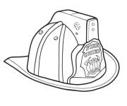 Coloriage Casque de pompier
