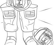Coloriage Casque et bottes de pompier