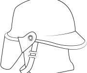Coloriage Chapeau de pompier &agrave; impri