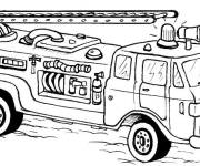 Coloriage Conception camion de pompiers