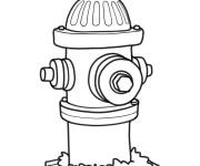Coloriage Contour d'une bouche d'incendie