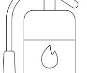 Coloriage Extincteur d'incendie en &eacute;moji
