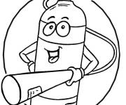Coloriage Extincteur rigolo