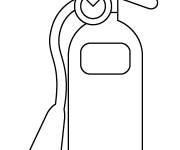 Coloriage et dessins gratuit Illustration extincteur à imprimer