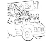 Coloriage et dessins gratuit Les animaux de d&eacute;partement incendie à imprimer