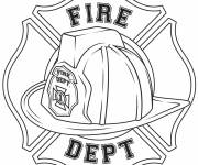 Coloriage Logo de D&eacute;partement Incendie