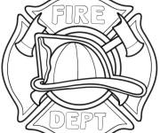 Coloriage Logo du service d'incendie