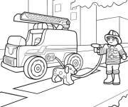 Coloriage Logo Pompier pour les tout-petits