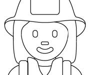 Coloriage et dessins gratuit Membre de d&eacute;partement incendie à imprimer