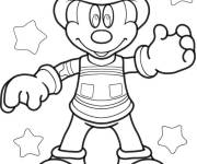Coloriage Mickey Mouse pompier pour enfants