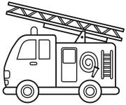 Coloriage Petite Camion de pompier