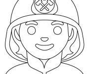 Coloriage pompier &eacute;quip&eacute;
