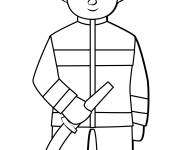 Coloriage Sapeur pompier pour enfants