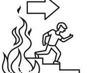 Coloriage Signe d'incendie
