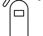 Coloriage et dessins gratuit Un extincteur de b&acirc;timent à imprimer