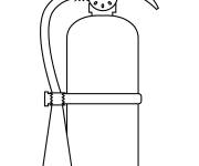 Coloriage Un extincteur &eacute;moji