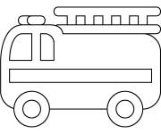 Coloriage et dessins gratuit V&eacute;hicule de D&eacute;partement Incendie à imprimer