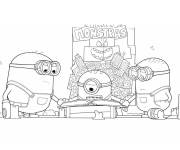 Coloriage et dessins gratuit Act des Minions et des Monstres à imprimer