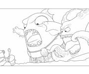 Coloriage et dessins gratuit Horreur dans Des Minions et des Monstres à imprimer