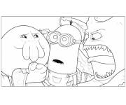 Coloriage et dessins gratuit Imagier du film Minions et des Monstres à imprimer